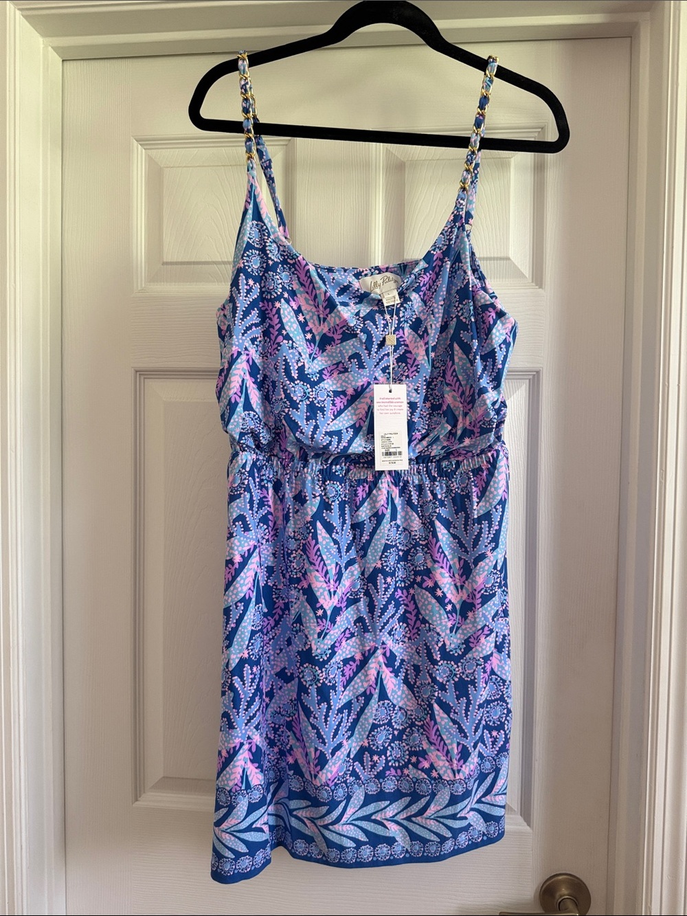 NWT Lilly Pulitzer Cannavale Blue & Pink Printed Mini Sundress